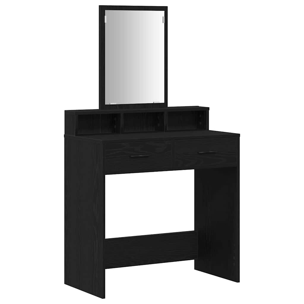 vidaXL Toaletka Czarny Dąb 79 x 41 x 140 cm Materiał drewnopochodny