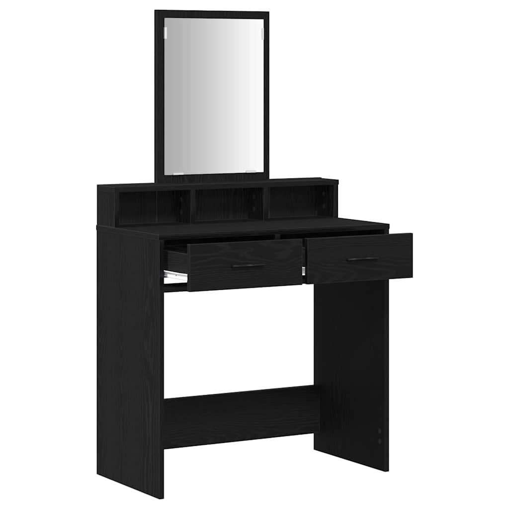 vidaXL Toaletka Czarny Dąb 79 x 41 x 140 cm Materiał drewnopochodny