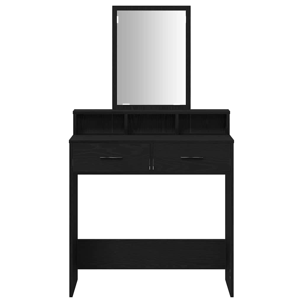 vidaXL Toaletka Czarny Dąb 79 x 41 x 140 cm Materiał drewnopochodny