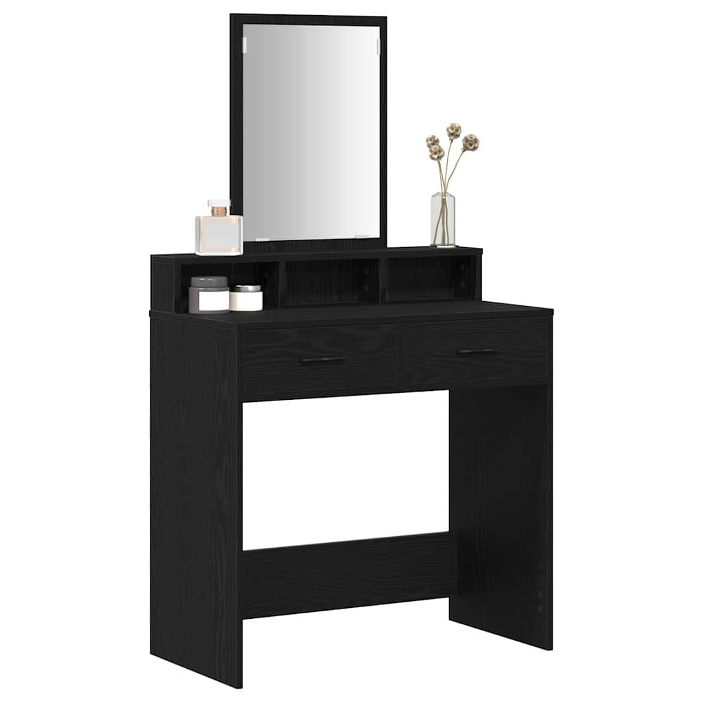 vidaXL Toaletka Czarny Dąb 79 x 41 x 140 cm Materiał drewnopochodny