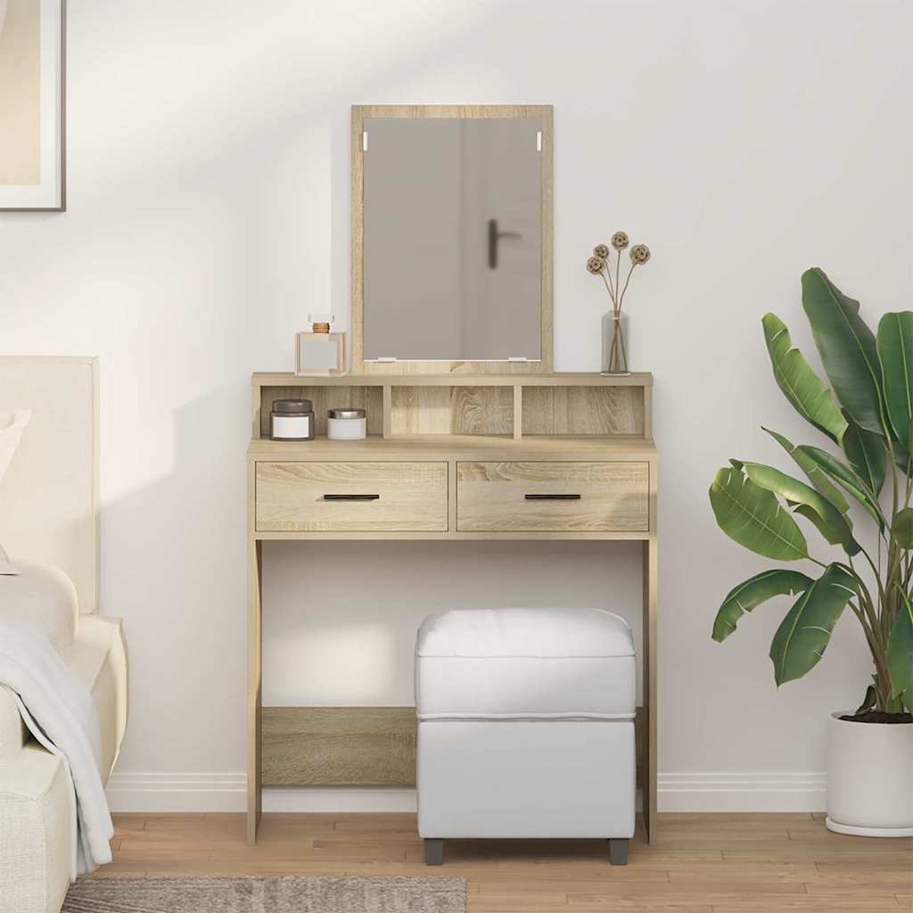 vidaXL Toaletka Dąb Sonoma 79 x 41 x 140 cm Materiał drewnopochodny