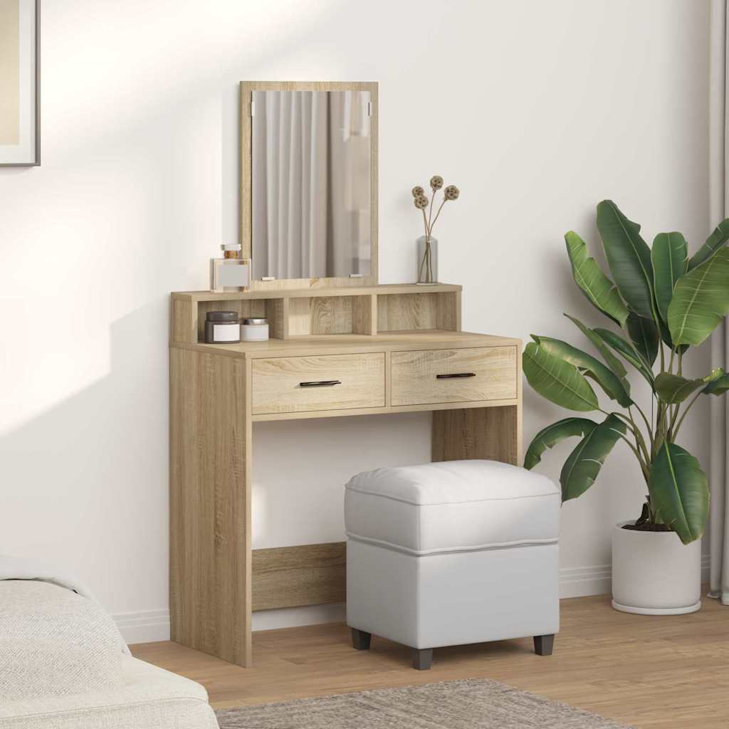 vidaXL Toaletka Dąb Sonoma 79 x 41 x 140 cm Materiał drewnopochodny