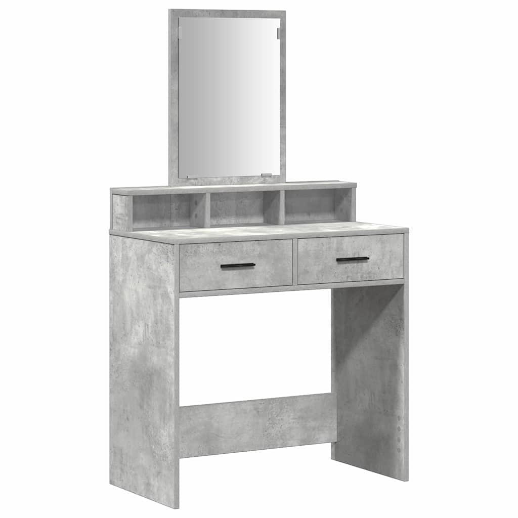 vidaXL Toaletka z szufladą z półką Betonowy szary 79 x 41 x 140 cm
