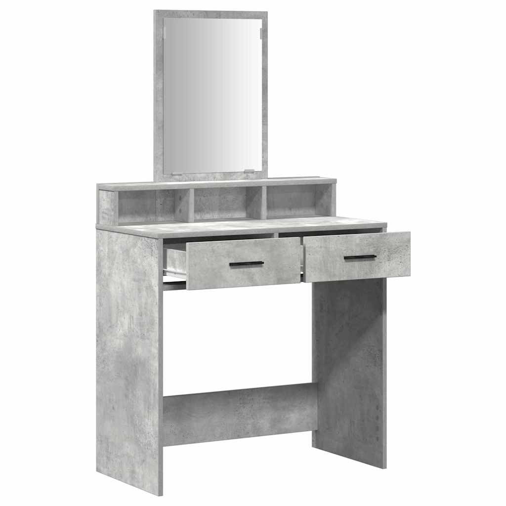 vidaXL Toaletka z szufladą z półką Betonowy szary 79 x 41 x 140 cm