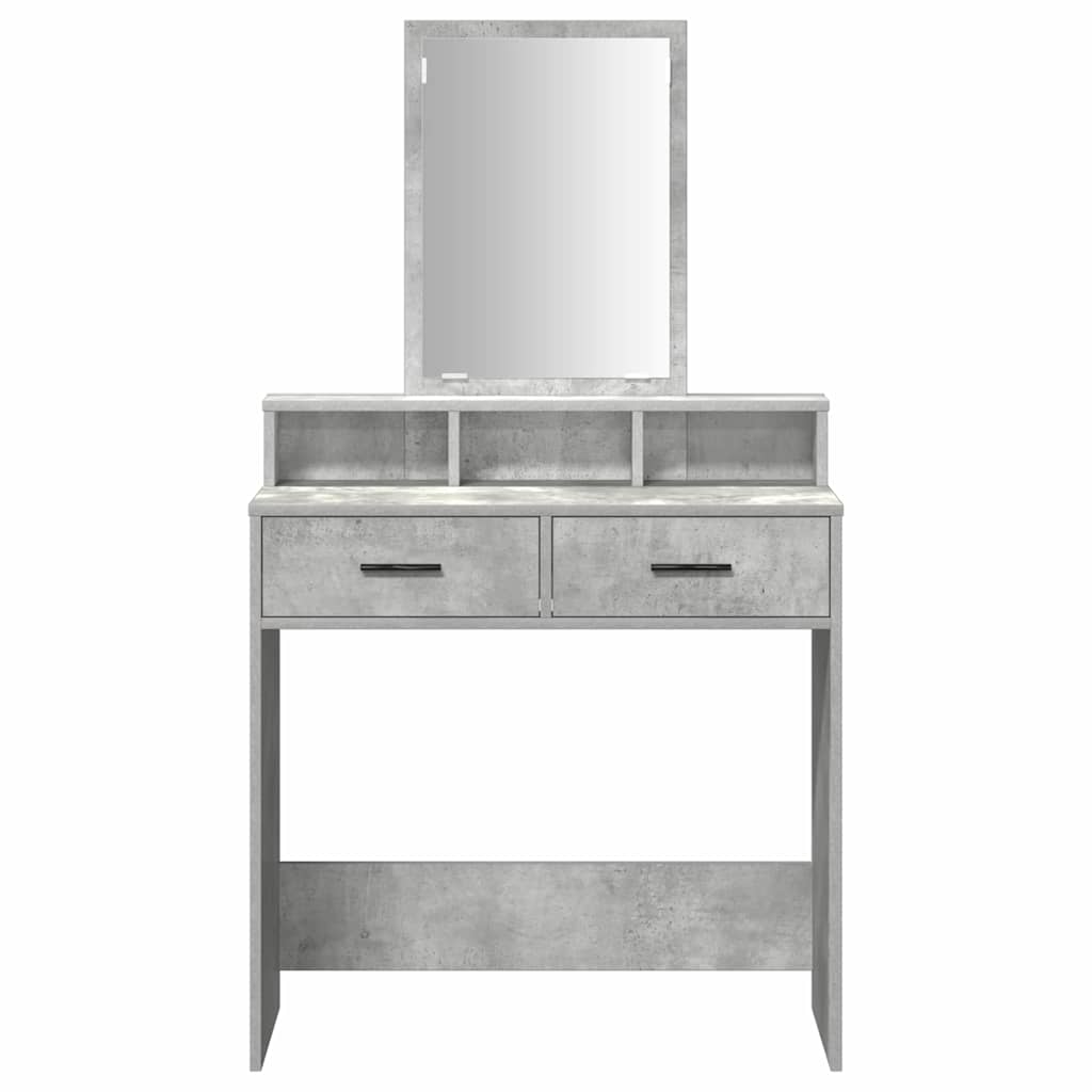 vidaXL Toaletka z szufladą z półką Betonowy szary 79 x 41 x 140 cm