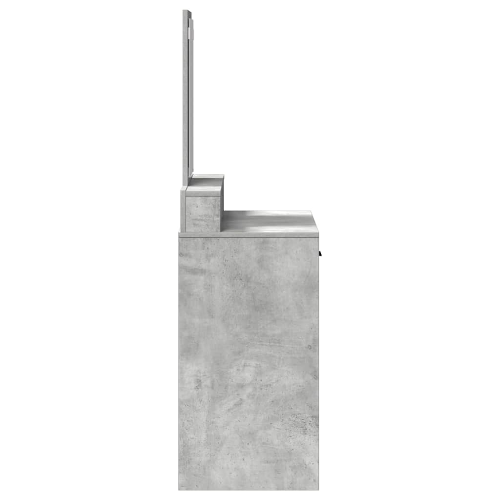 vidaXL Toaletka z szufladą z półką Betonowy szary 79 x 41 x 140 cm