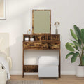 vidaXL Toaletka Dąb wędzony 79 x 41 x 140 cm Materiał drewnopochodny