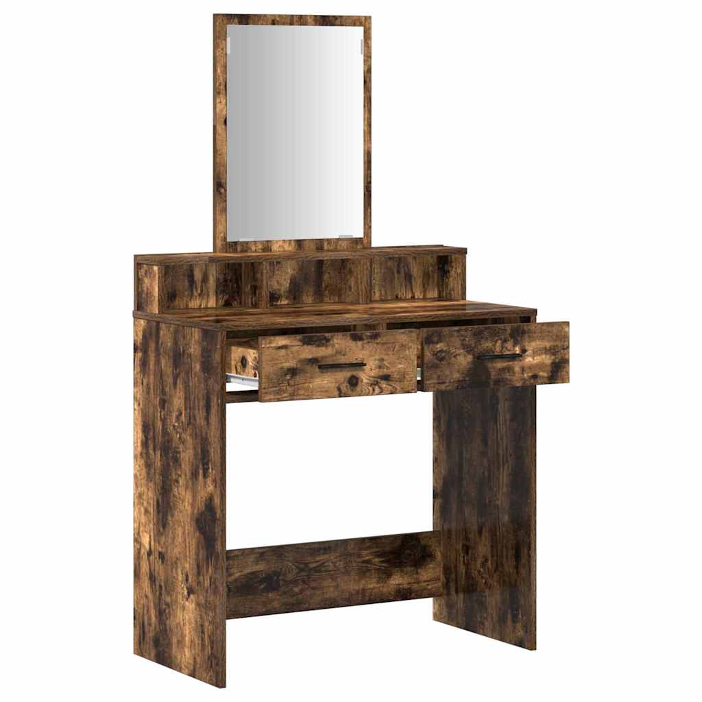 vidaXL Toaletka Dąb wędzony 79 x 41 x 140 cm Materiał drewnopochodny