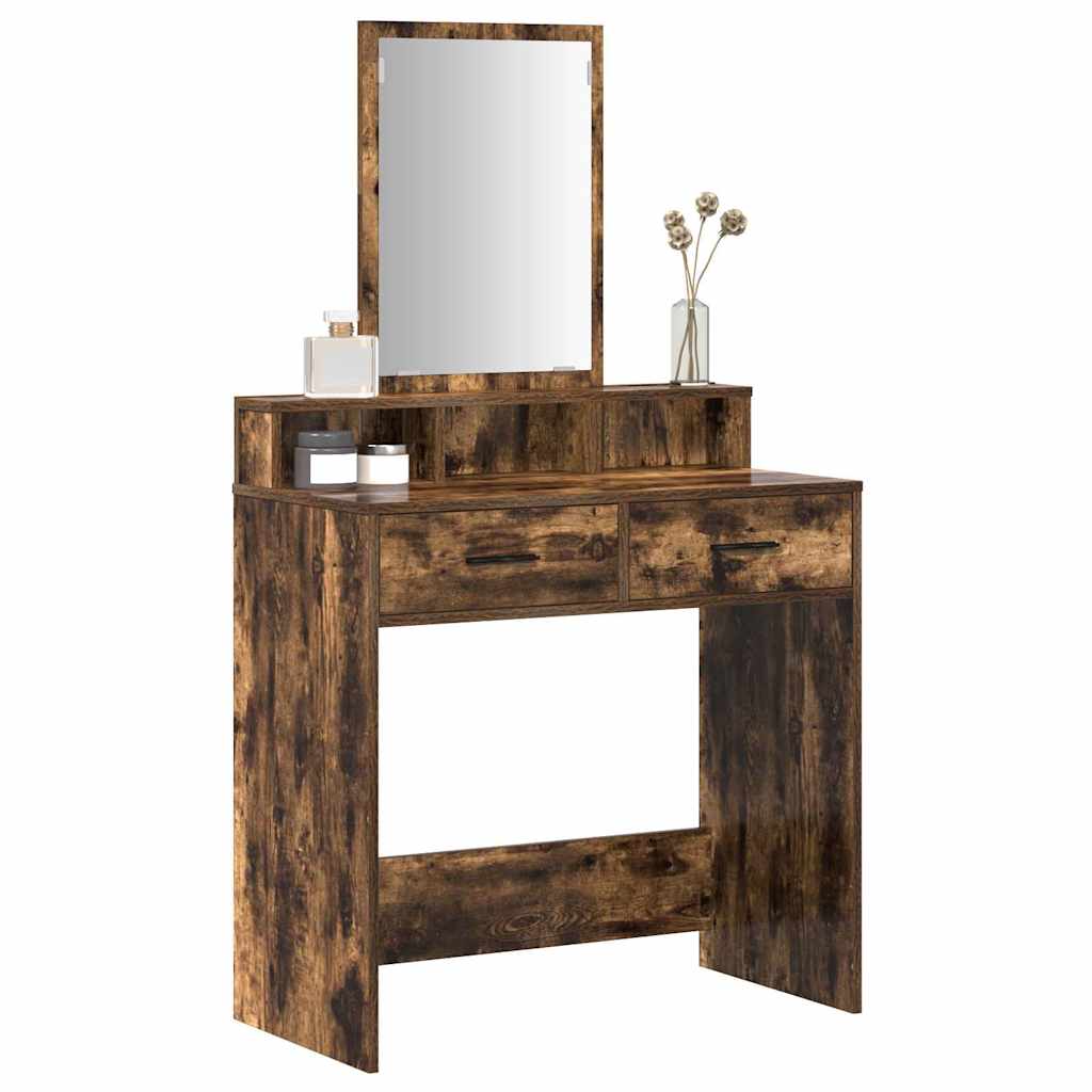 vidaXL Toaletka Dąb wędzony 79 x 41 x 140 cm Materiał drewnopochodny