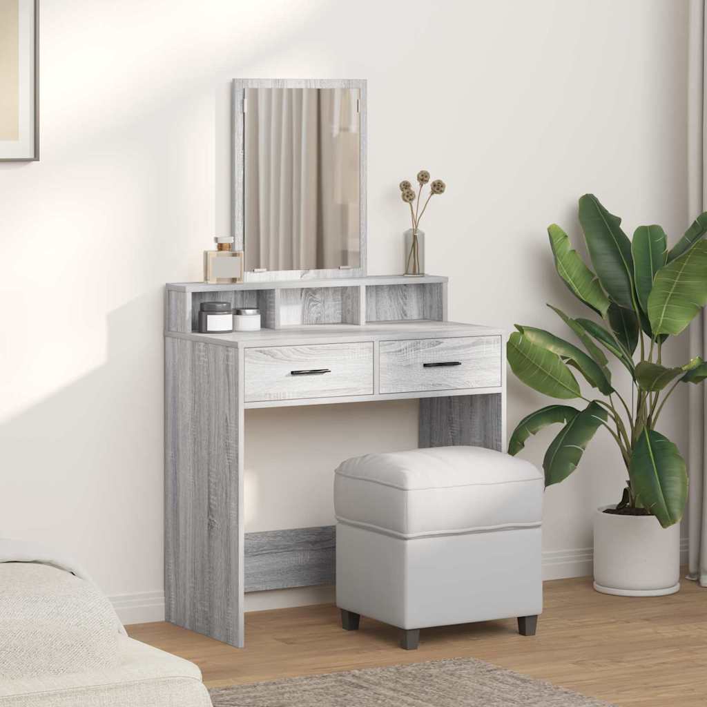 vidaXL Toaletka Szary Sonoma 79 x 41 x 140 cm Materiał drewnopochodny