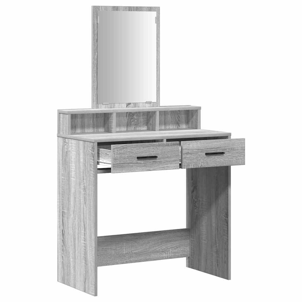 vidaXL Toaletka Szary Sonoma 79 x 41 x 140 cm Materiał drewnopochodny