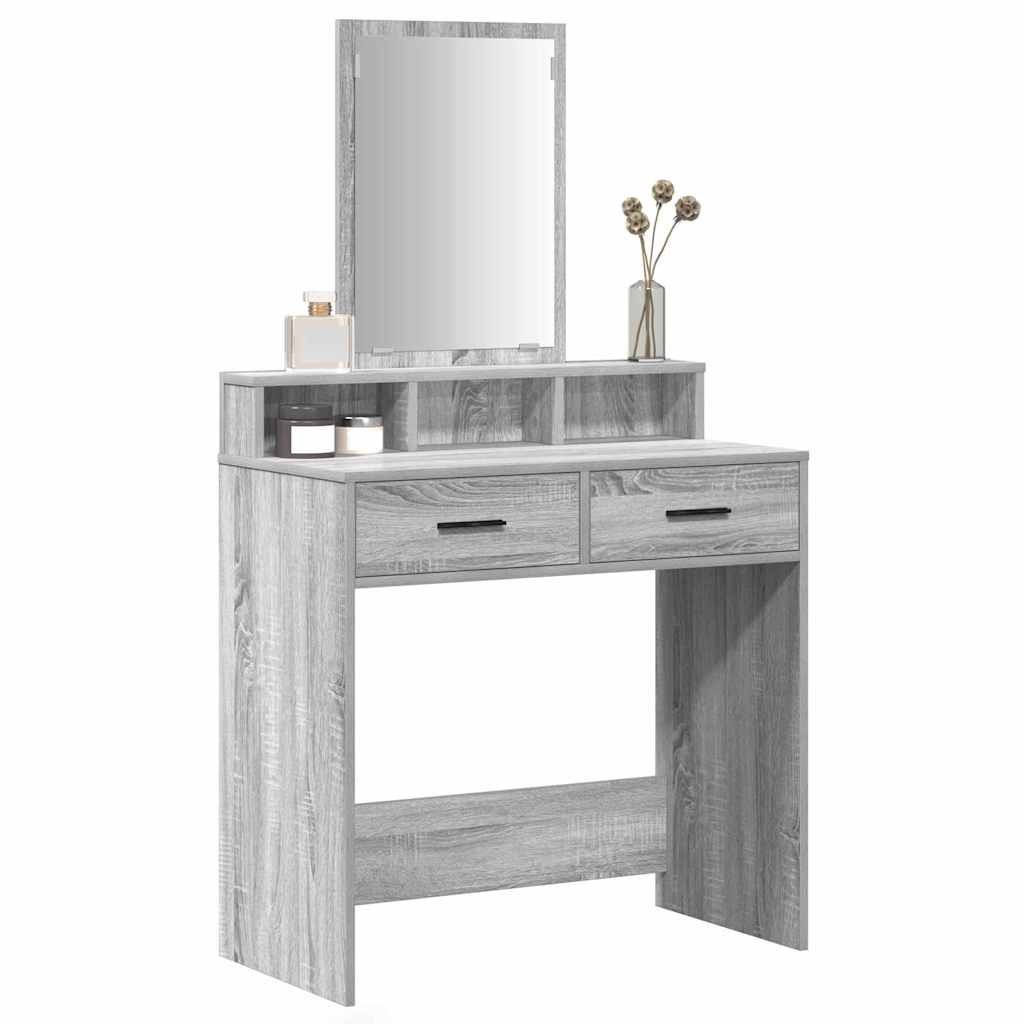 vidaXL Toaletka Szary Sonoma 79 x 41 x 140 cm Materiał drewnopochodny