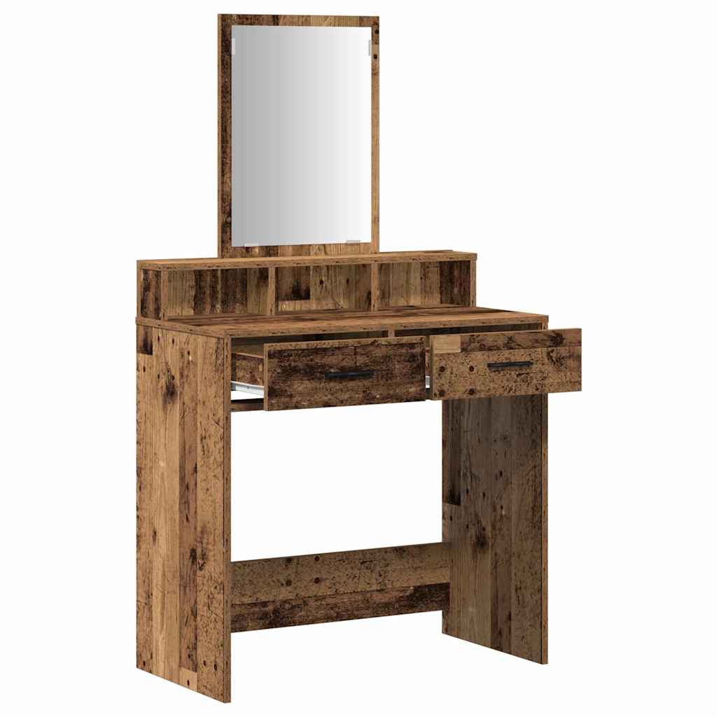 vidaXL Toaletka Stare drewno 79 x 41 x 140 cm Materiał drewnopochodny