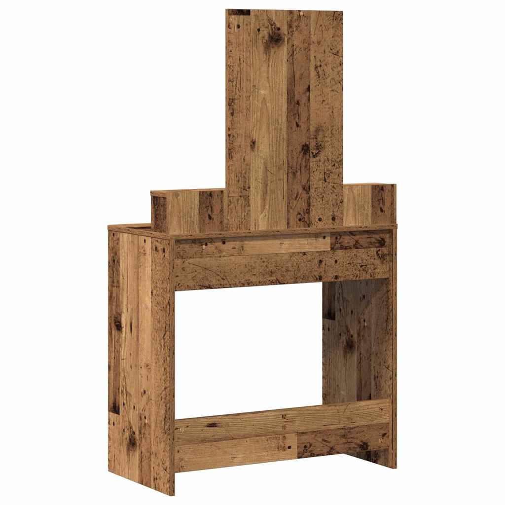 vidaXL Toaletka Stare drewno 79 x 41 x 140 cm Materiał drewnopochodny