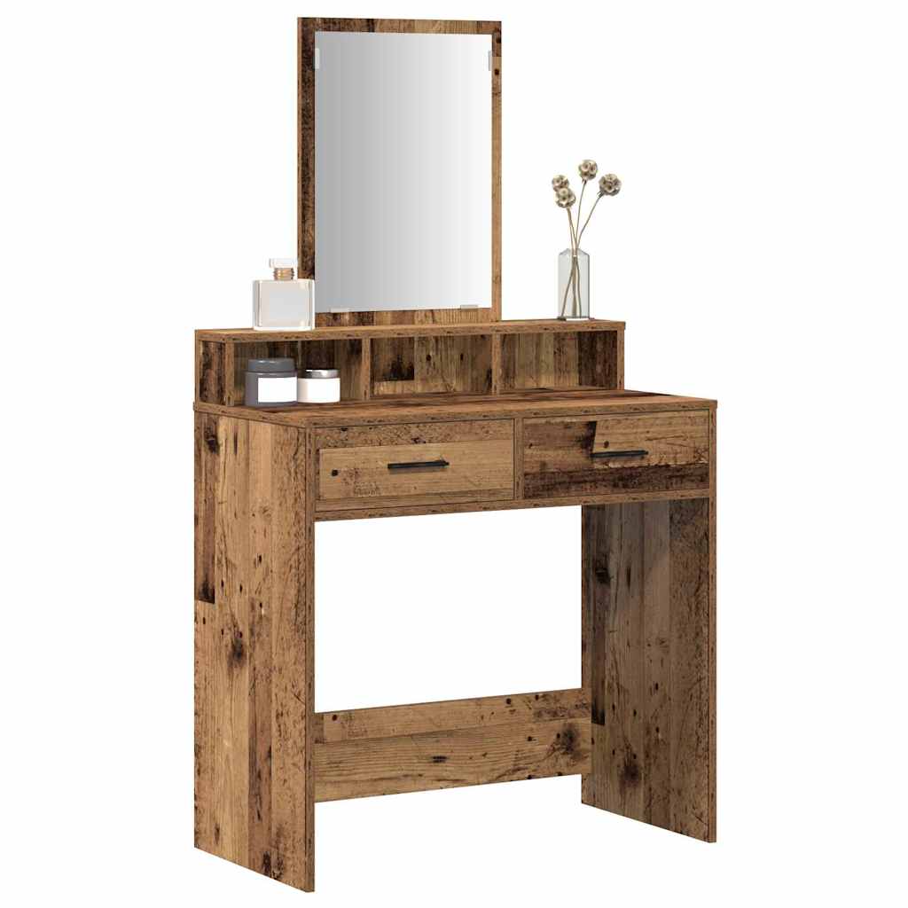 vidaXL Toaletka Stare drewno 79 x 41 x 140 cm Materiał drewnopochodny