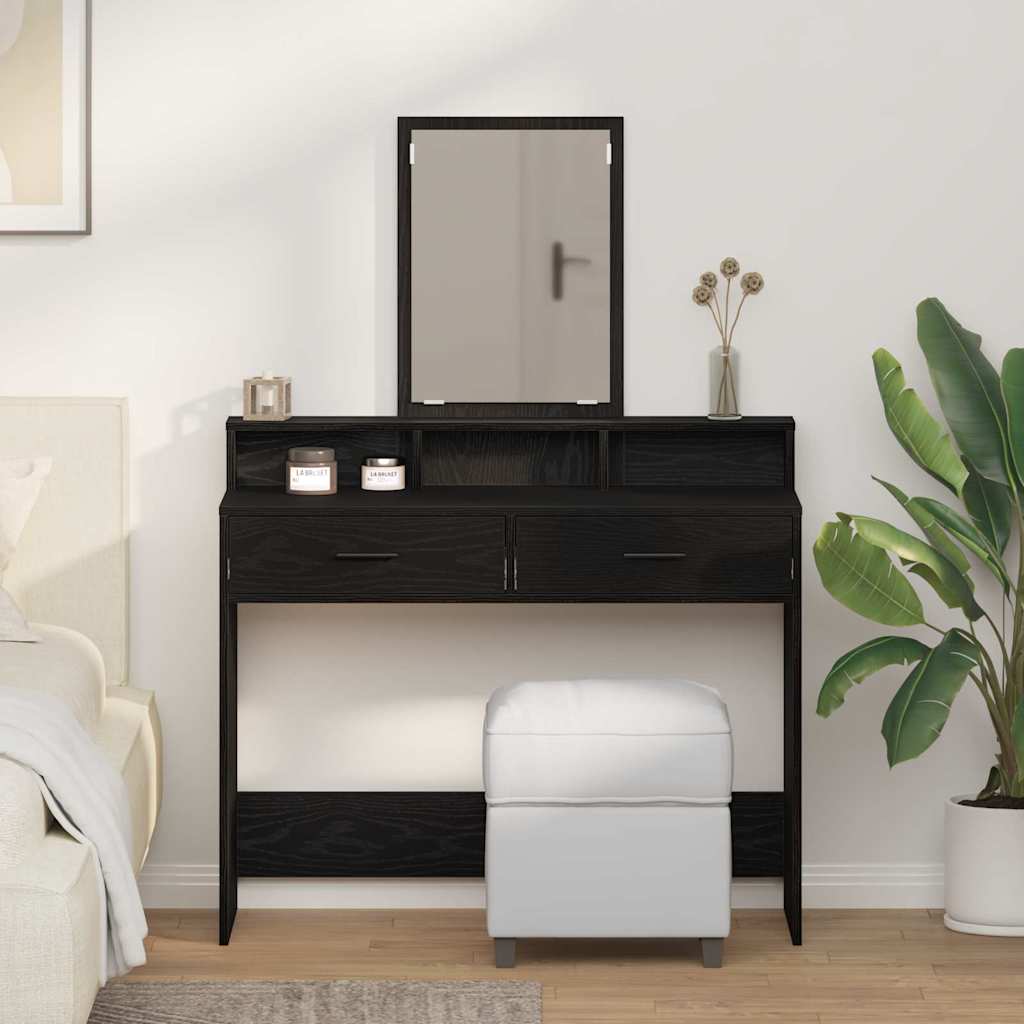 vidaXL Toaletka Czarny Dąb 100 x 41 x 140 cm Materiał drewnopochodny