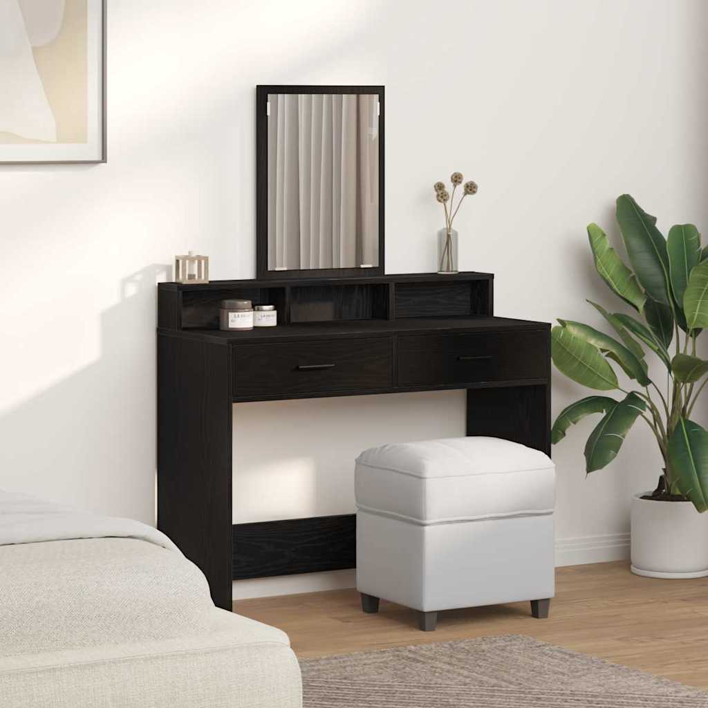 vidaXL Toaletka Czarny Dąb 100 x 41 x 140 cm Materiał drewnopochodny