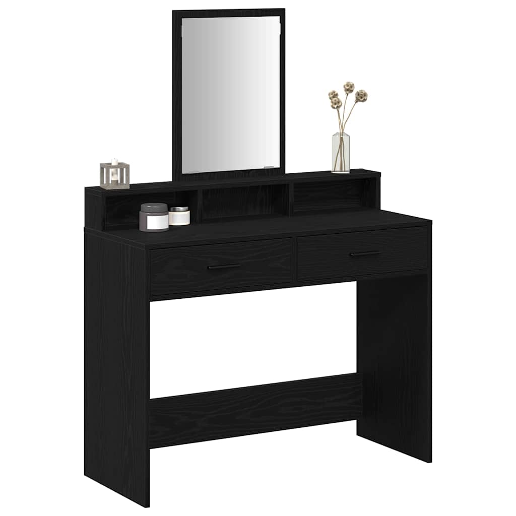vidaXL Toaletka Czarny Dąb 100 x 41 x 140 cm Materiał drewnopochodny