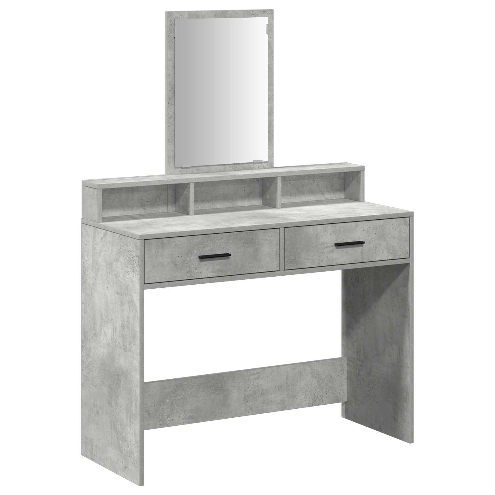 vidaXL Toaletka z szufladą z półką Betonowy szary 100 x 41 x 140 cm
