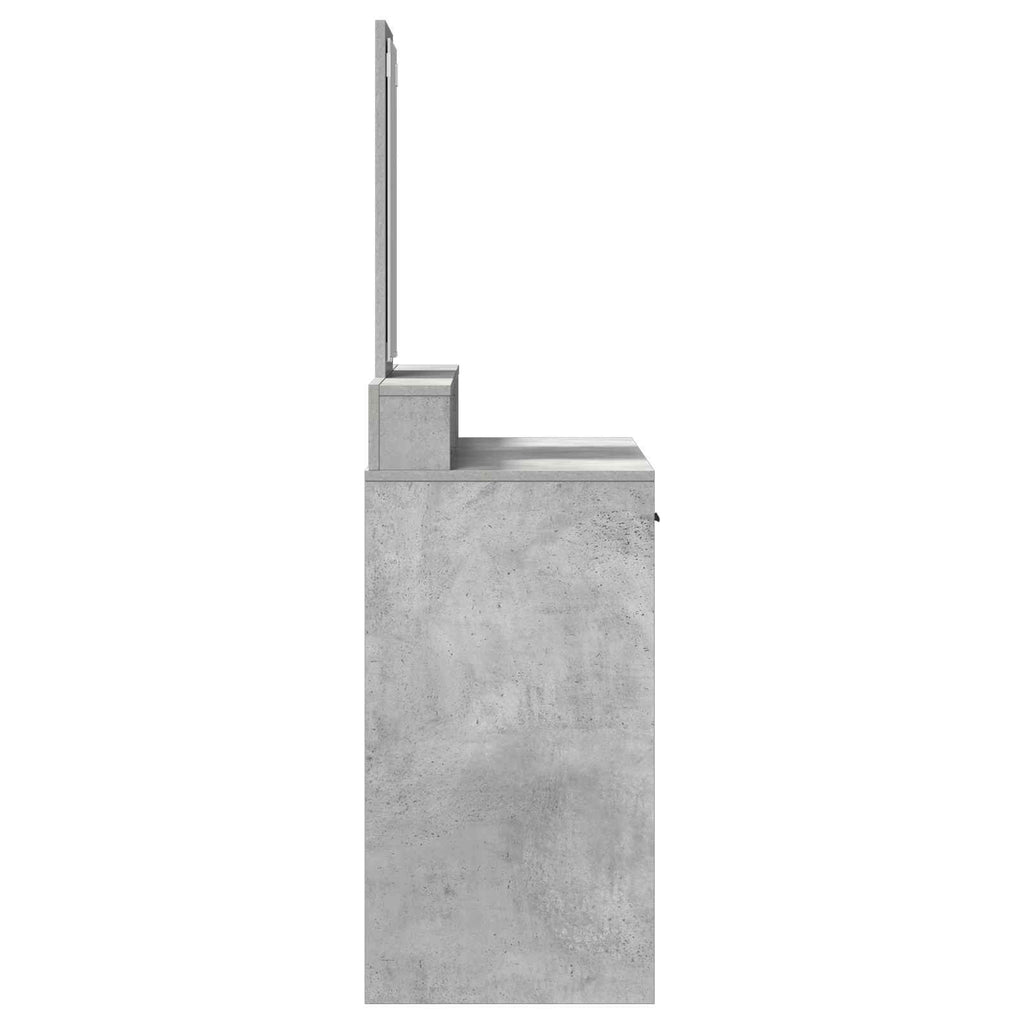 vidaXL Toaletka z szufladą z półką Betonowy szary 100 x 41 x 140 cm