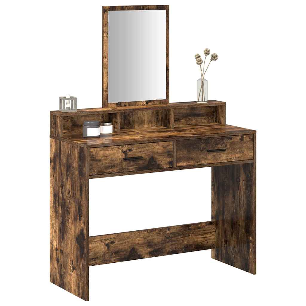 vidaXL Toaletka Dąb wędzony 100 x 41 x 140 cm Materiał drewnopochodny