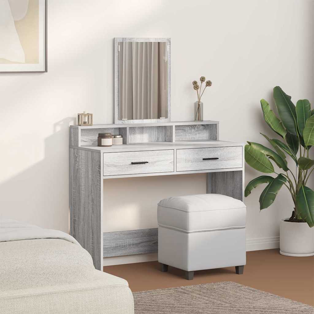 vidaXL Toaletka Szary Sonoma 100 x 41 x 140 cm Materiał drewnopochodny