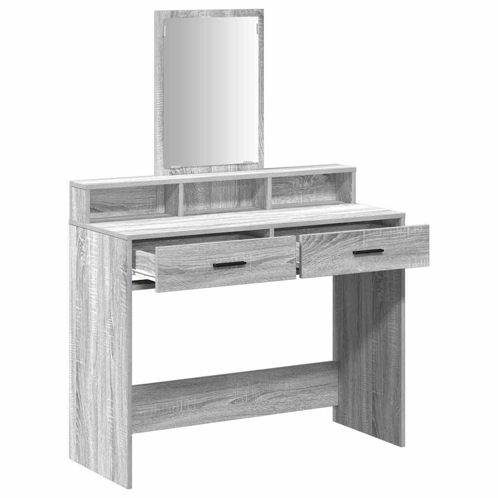vidaXL Toaletka Szary Sonoma 100 x 41 x 140 cm Materiał drewnopochodny