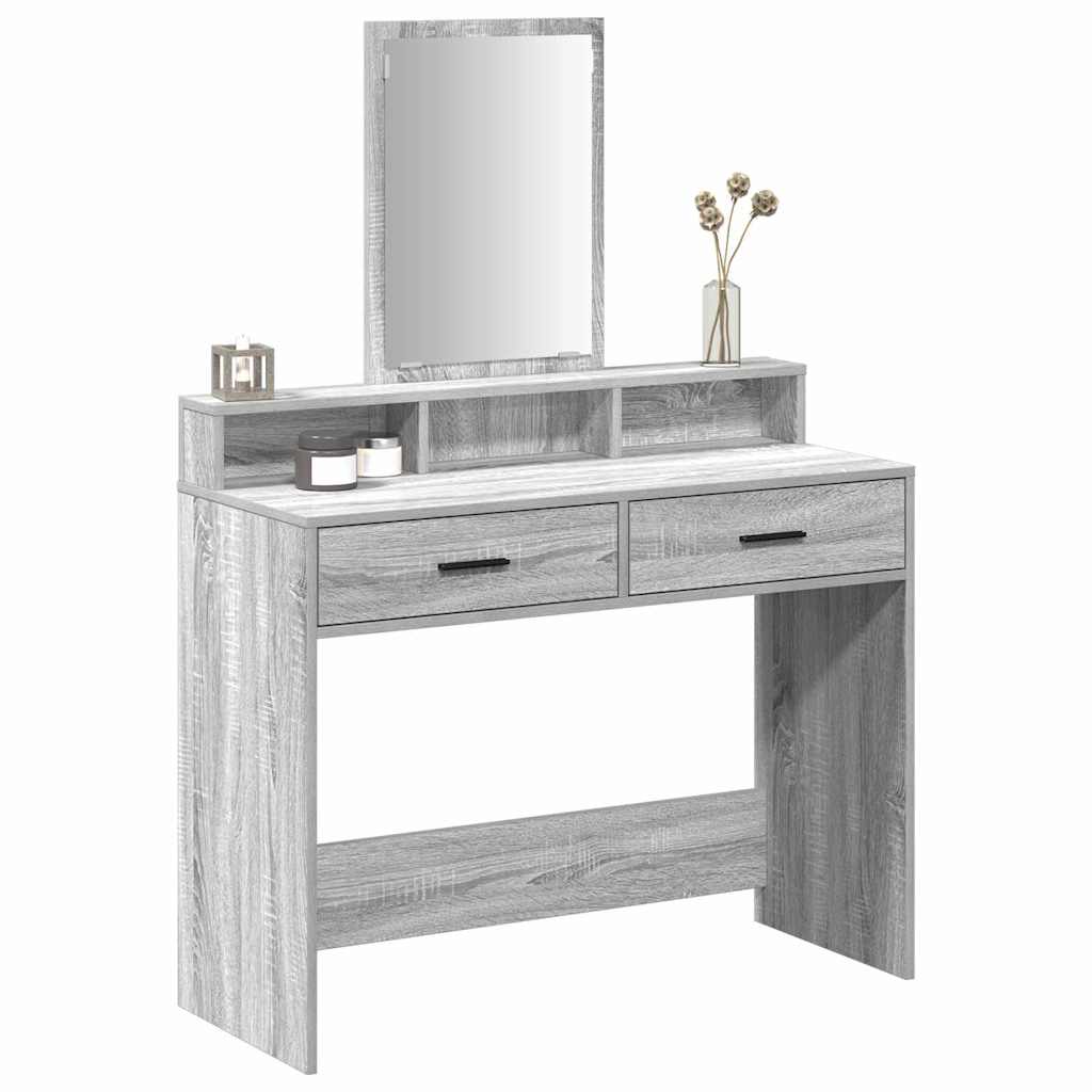 vidaXL Toaletka Szary Sonoma 100 x 41 x 140 cm Materiał drewnopochodny