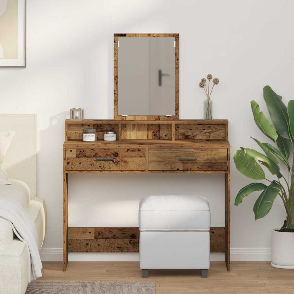 vidaXL Toaletka Stare drewno 100 x 41 x 140 cm Materiał drewnopochodny