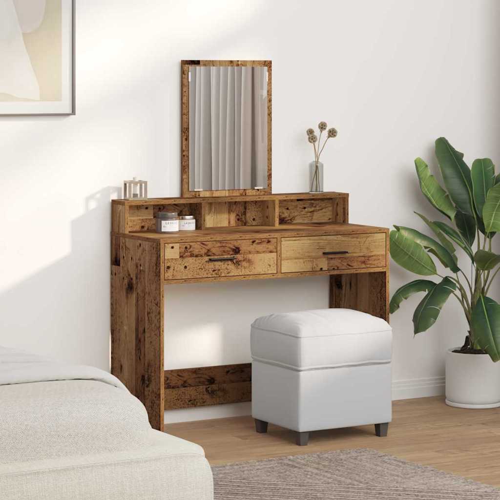 vidaXL Toaletka Stare drewno 100 x 41 x 140 cm Materiał drewnopochodny
