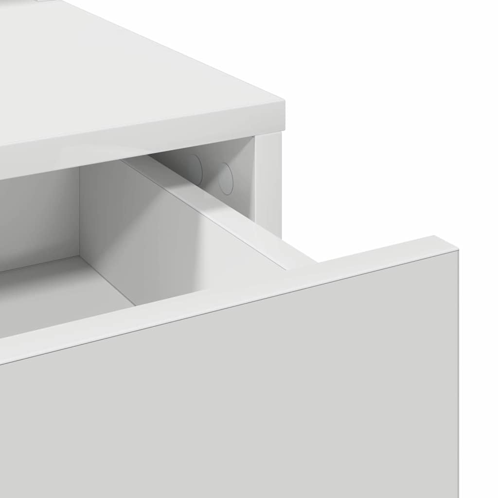 vidaXL Toaletka Biały 50 x 41 x 140 cm Materiał drewnopochodny