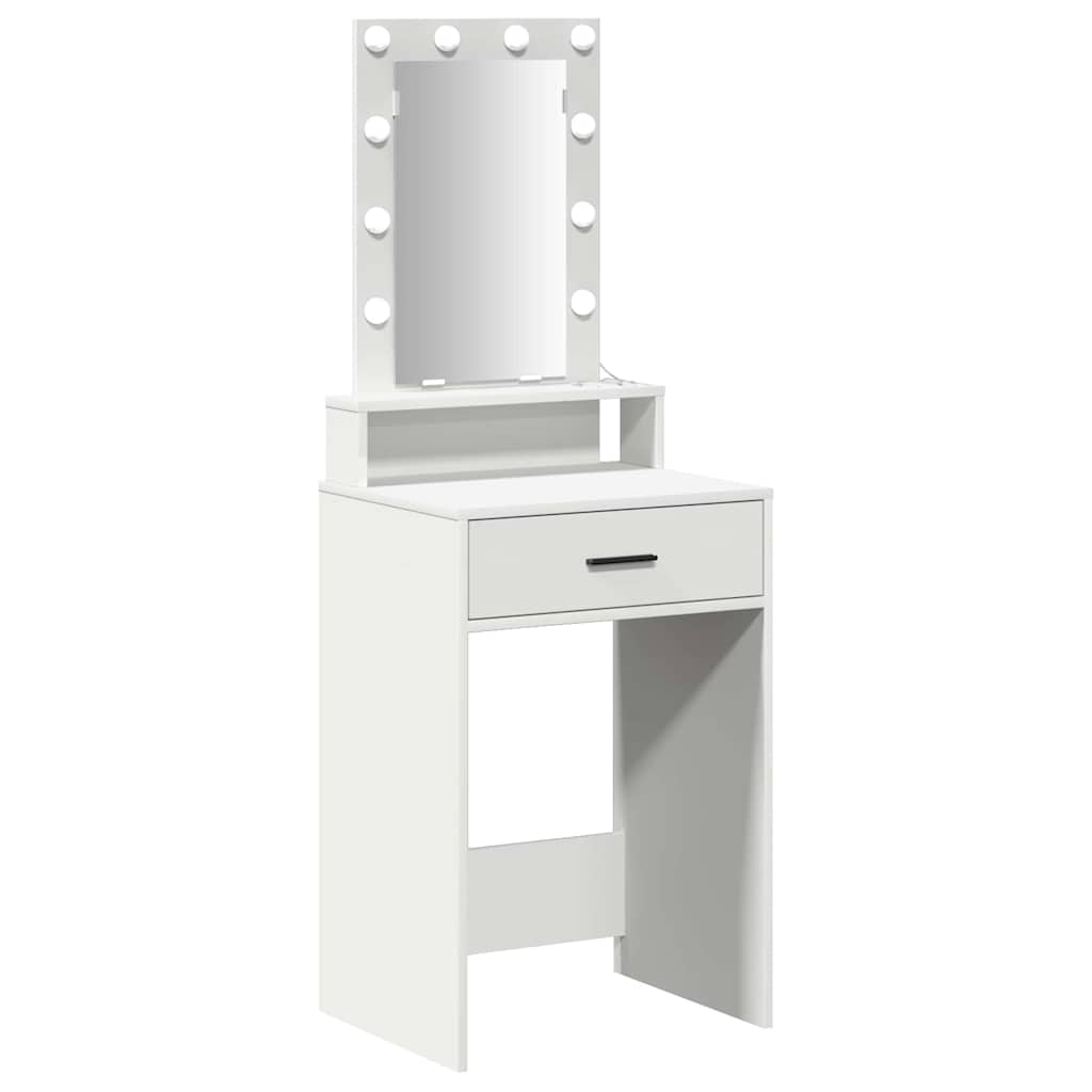 vidaXL Toaletka Biały 50 x 41 x 140 cm Materiał drewnopochodny