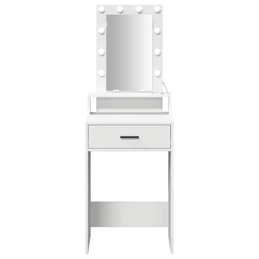 vidaXL Toaletka Biały 50 x 41 x 140 cm Materiał drewnopochodny