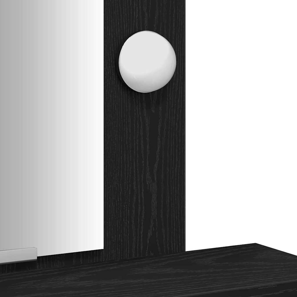 vidaXL Toaletka Czarny 50 x 41 x 140 cm Materiał drewnopochodny
