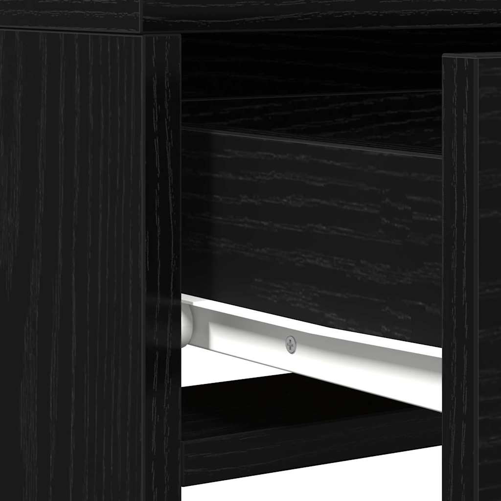 vidaXL Toaletka Czarny 50 x 41 x 140 cm Materiał drewnopochodny