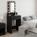 vidaXL Toaletka Czarny 50 x 41 x 140 cm Materiał drewnopochodny