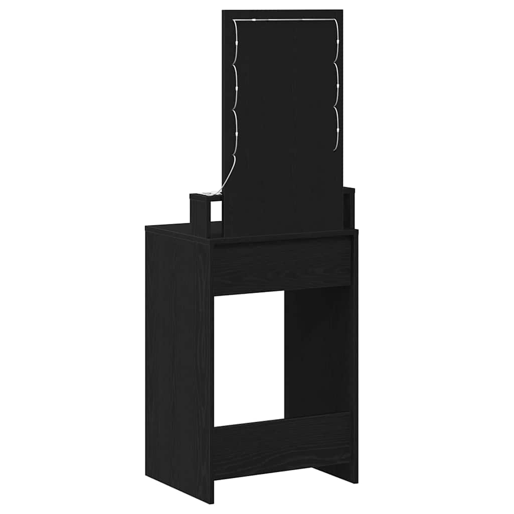 vidaXL Toaletka Czarny 50 x 41 x 140 cm Materiał drewnopochodny