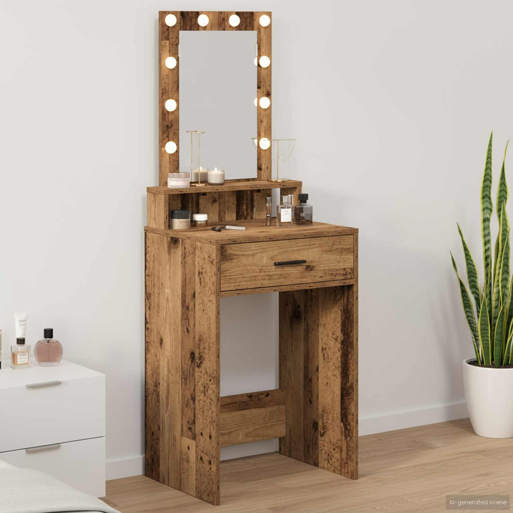 vidaXL Toaletka Brązowy 50 x 41 x 140 cm Materiał drewnopochodny