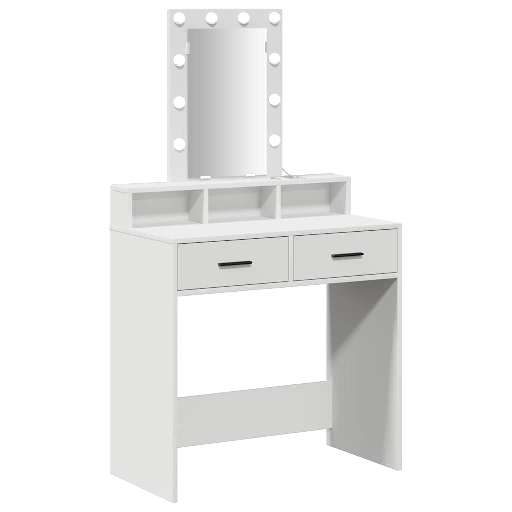 vidaXL Toaletka Biały 79 x 41 x 140 cm Materiał drewnopochodny