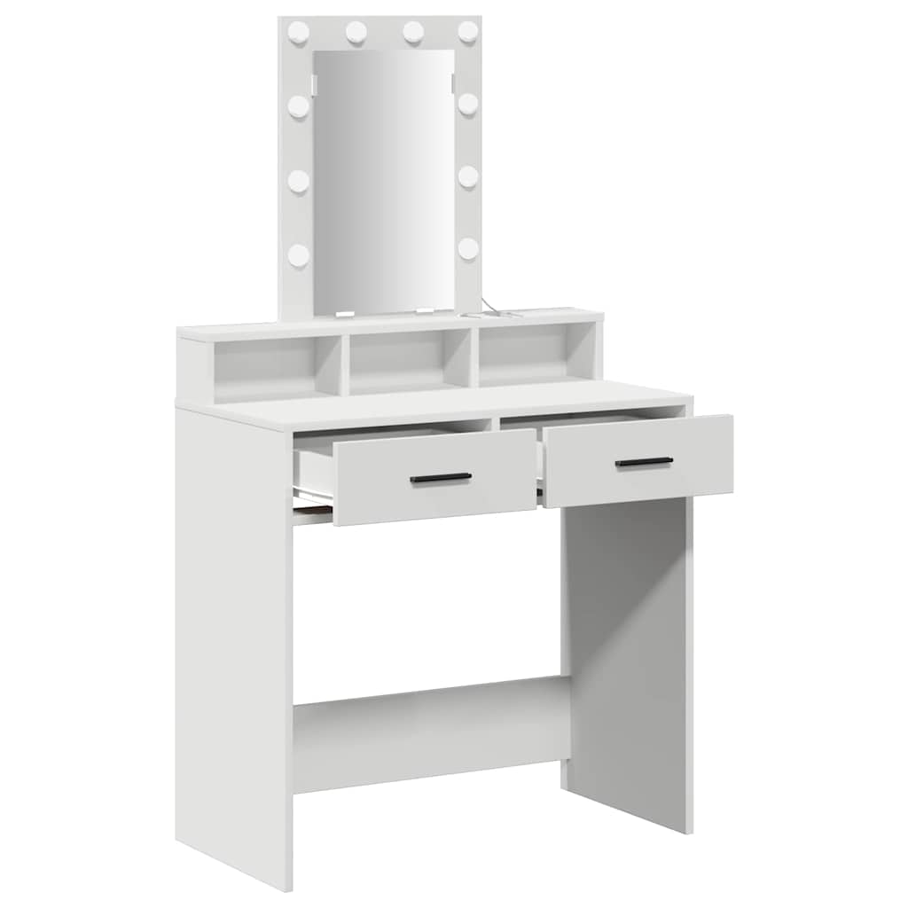 vidaXL Toaletka Biały 79 x 41 x 140 cm Materiał drewnopochodny