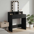 vidaXL Toaletka Czarny 79 x 41 x 140 cm Materiał drewnopochodny