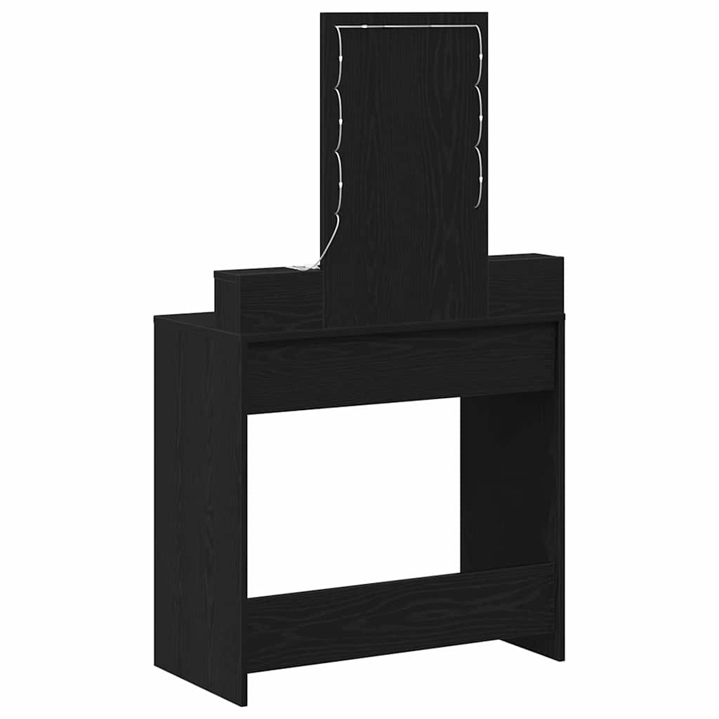 vidaXL Toaletka Czarny 79 x 41 x 140 cm Materiał drewnopochodny