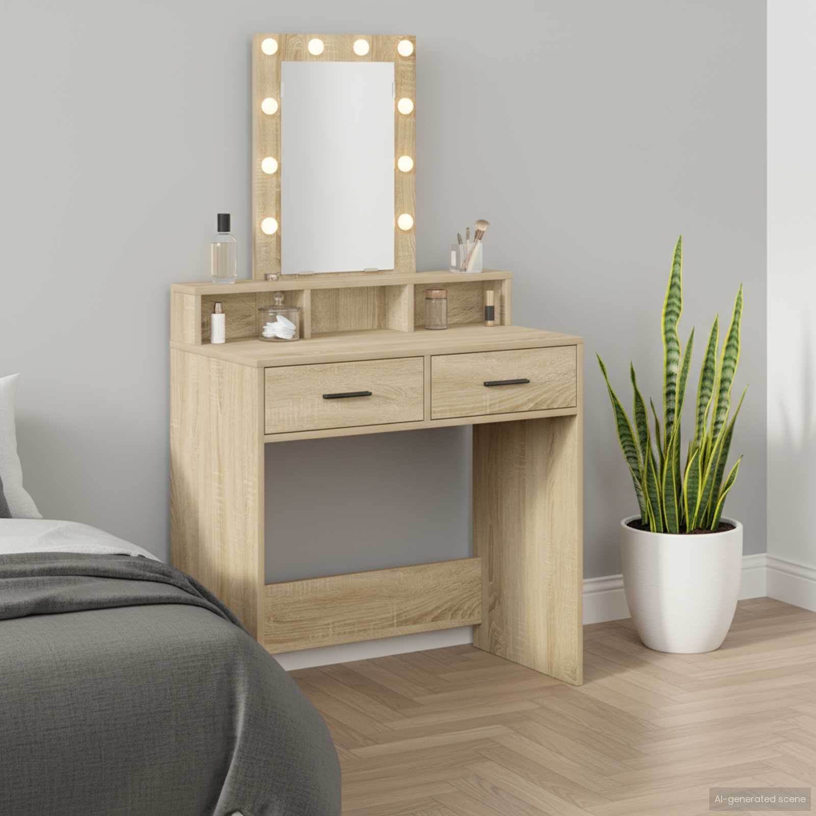 vidaXL Toaletka Brązowy 79 x 41 x 140 cm Materiał drewnopochodny