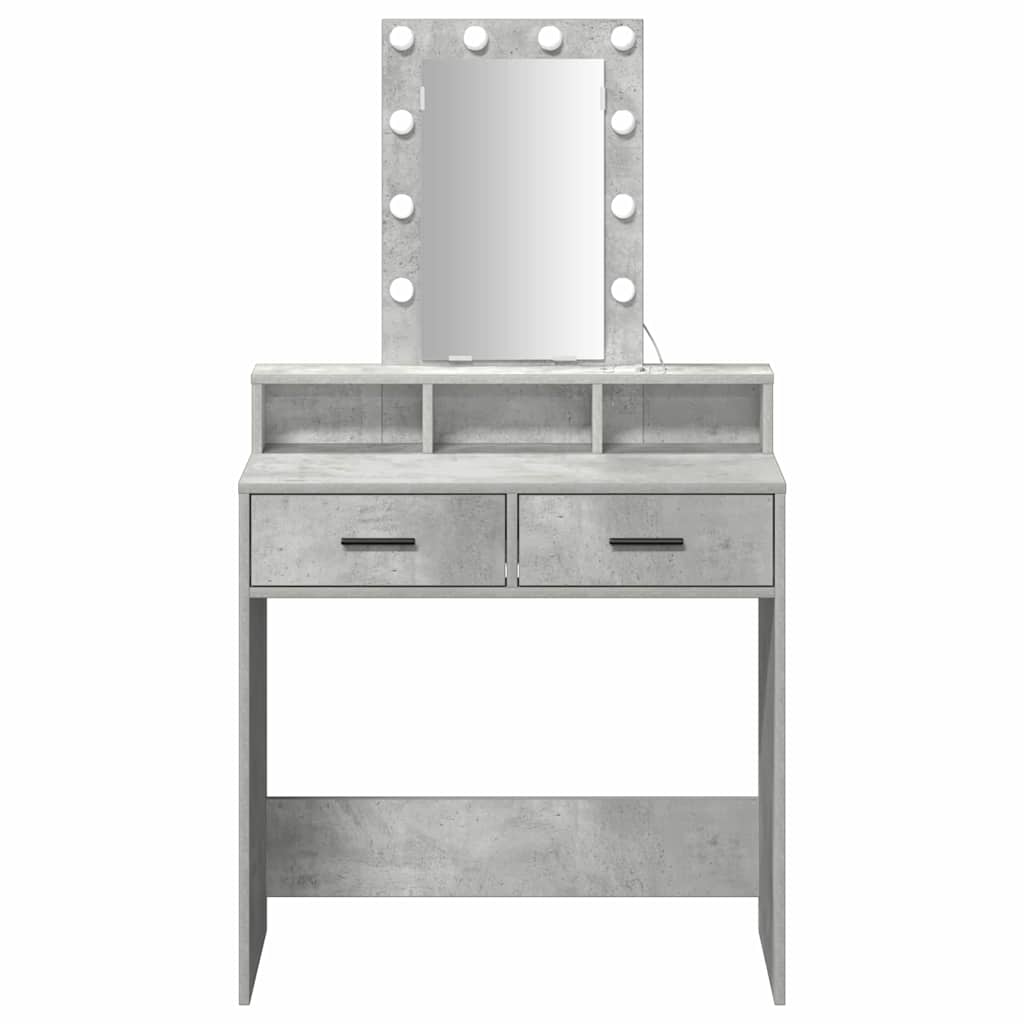vidaXL Toaletka Szary 79 x 41 x 140 cm Materiał drewnopochodny