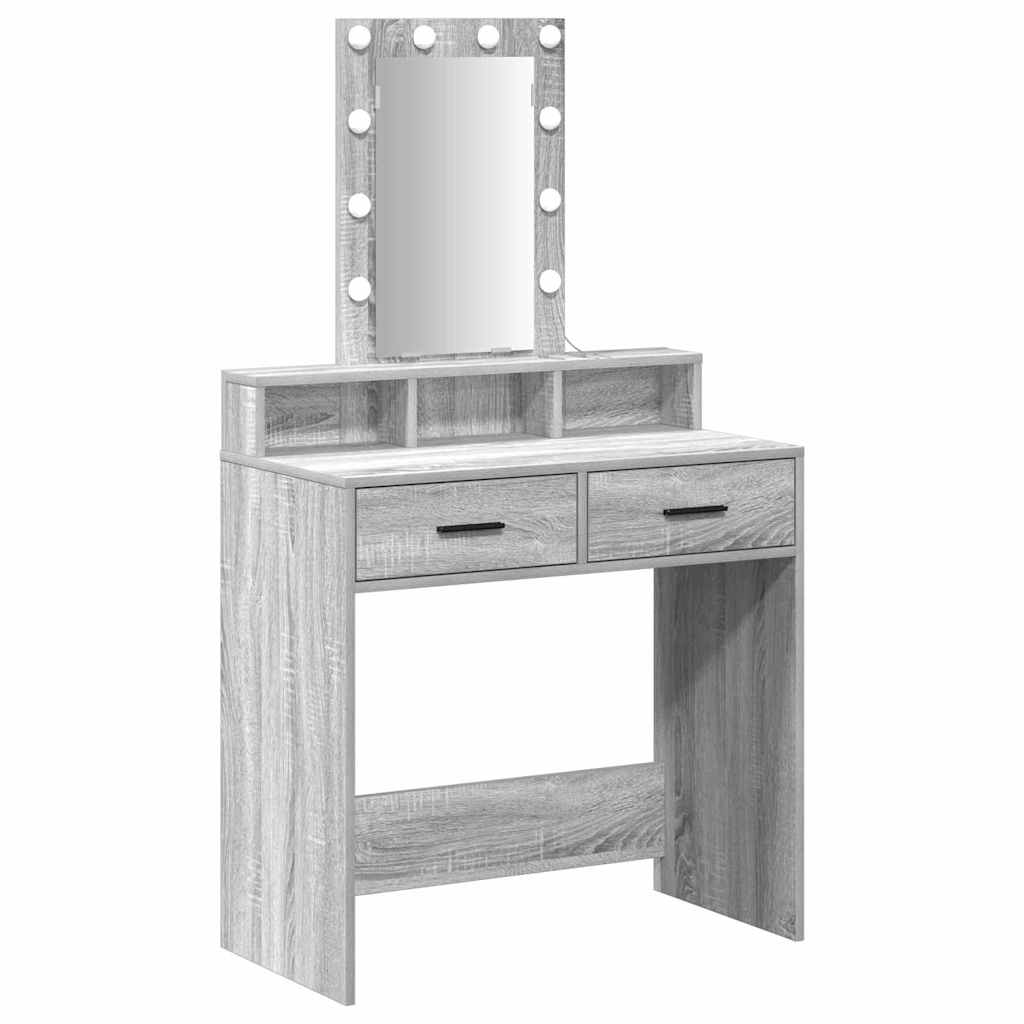 vidaXL Toaletka Szary 79 x 41 x 140 cm Materiał drewnopochodny