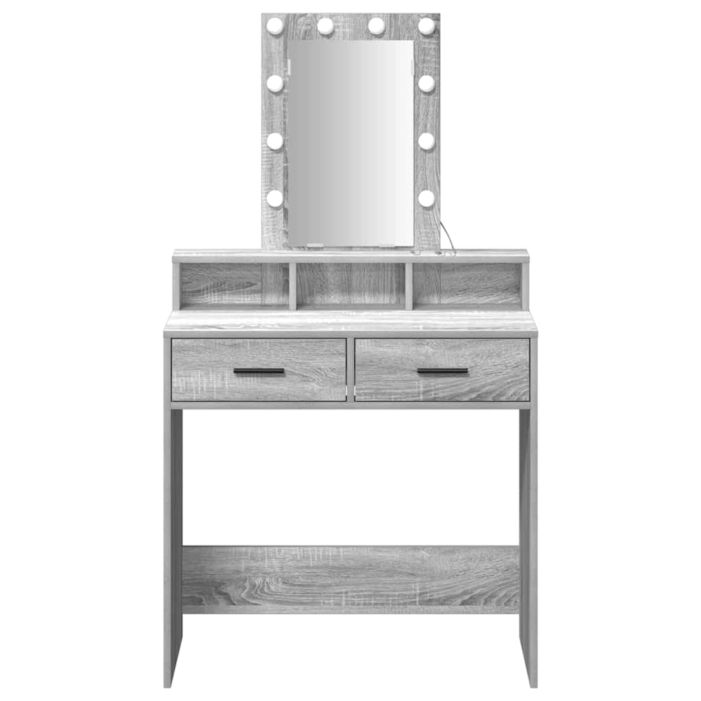 vidaXL Toaletka Szary 79 x 41 x 140 cm Materiał drewnopochodny