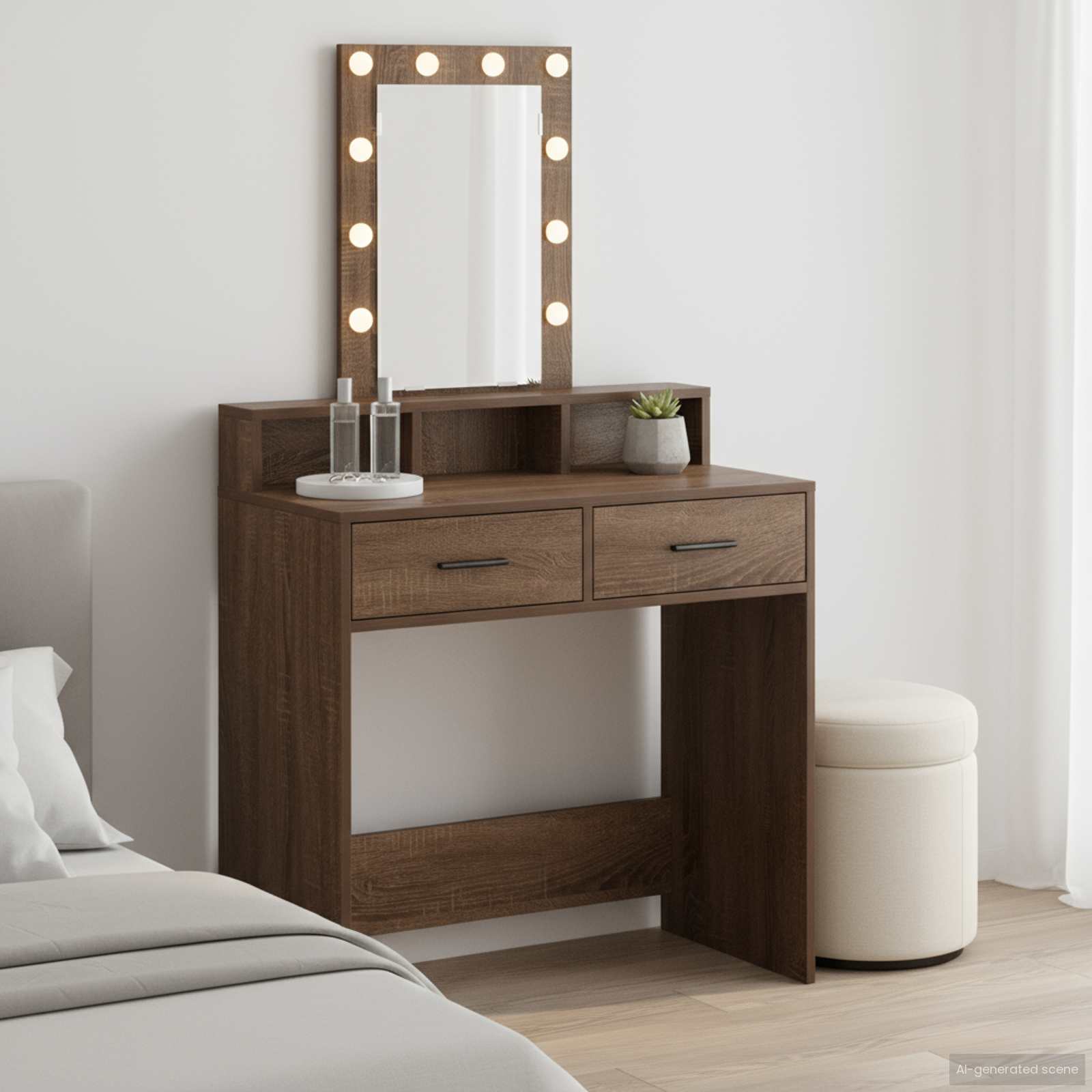 vidaXL Toaletka Brązowy 79 x 41 x 140 cm Materiał drewnopochodny