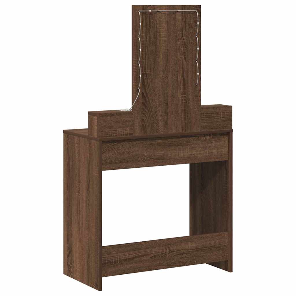 vidaXL Toaletka Brązowy 79 x 41 x 140 cm Materiał drewnopochodny