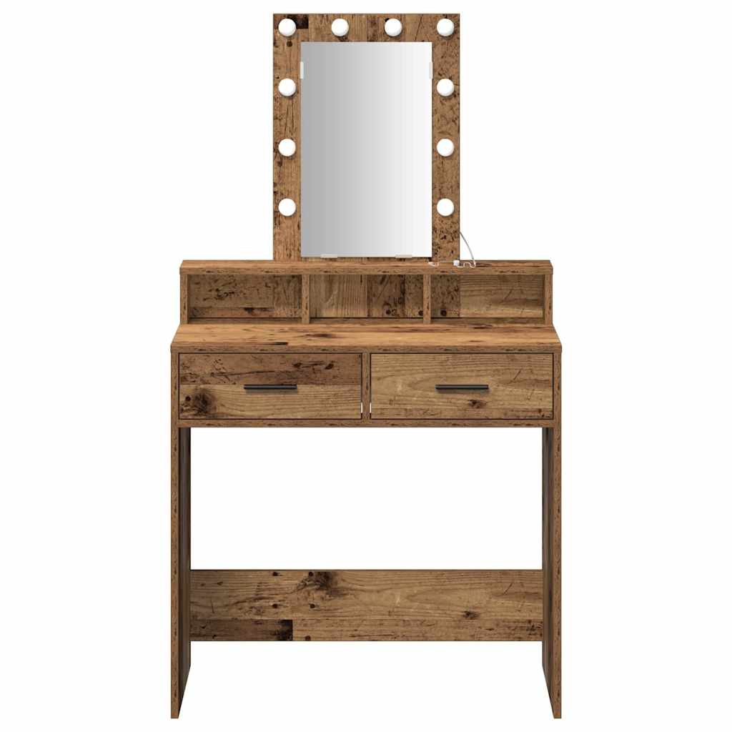 vidaXL Toaletka Brązowy 79 x 41 x 140 cm Materiał drewnopochodny