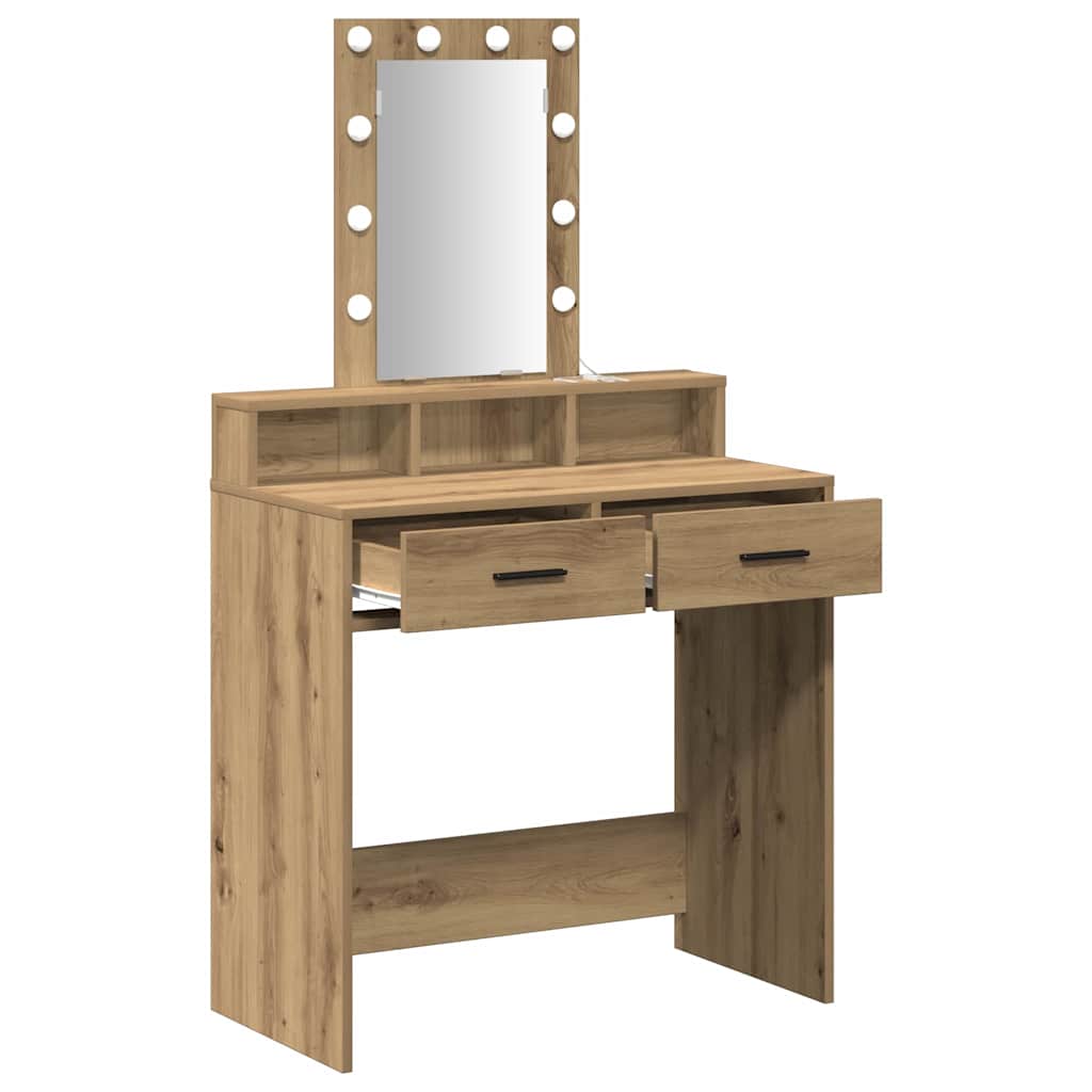 vidaXL Toaletka Brązowy 79 x 41 x 140 cm Materiał drewnopochodny
